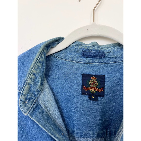 Savil Rowe Denim Button Down Longsleeve Shirt - Picture 11 of 16